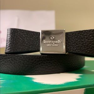 Kate Spade Women’s Black Leather Bow Belt sz. L